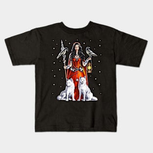 Morrigan Celtic Goddess Kids T-Shirt